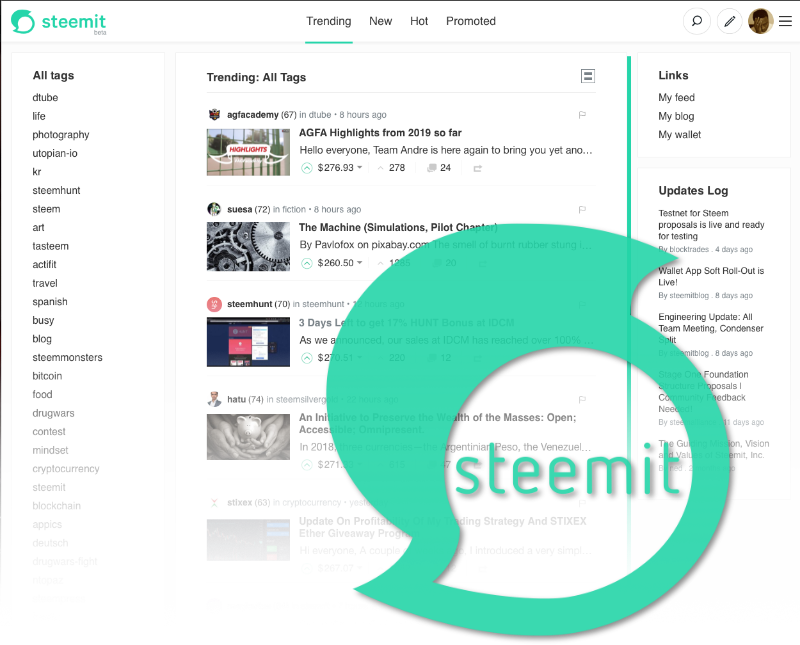 This week’s open source application is Steemit